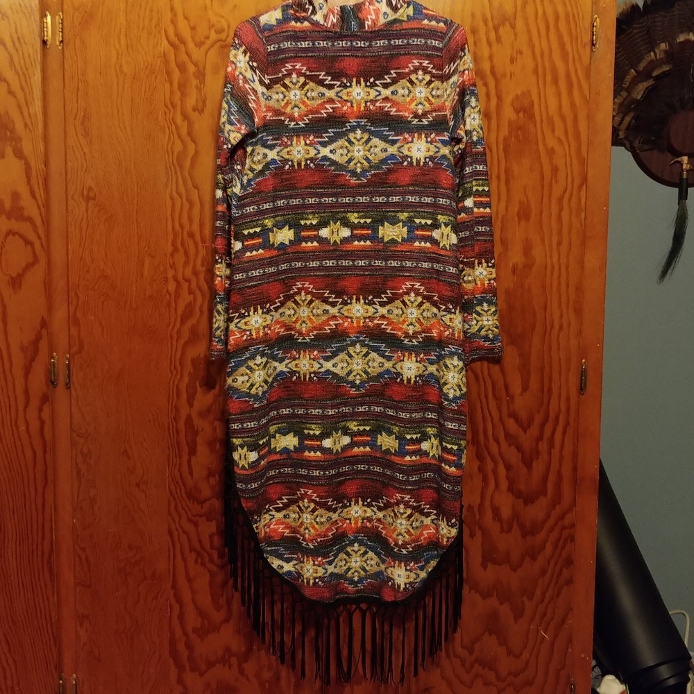 Rock 47 Tribal High-Low cardigan